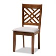 Bowery Hill Gray Fabric Walnut Finished Wood 5-Piece Dining Set