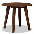Bowery Hill Gray Fabric Walnut Finished Wood 5-Piece Dining Set
