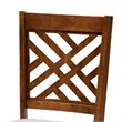 Bowery Hill Gray Fabric Walnut Finished Wood 5-Piece Dining Set
