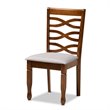 Bowery Hill Gray Fabric and Walnut Finished Wood 5-Piece Dining Set