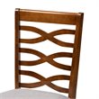 Bowery Hill Gray Fabric and Walnut Finished Wood 5-Piece Dining Set