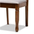 Bowery Hill Gray Fabric and Walnut Finished Wood 5-Piece Dining Set