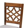 Bowery Hill Gray Fabric and Walnut Finished Wood 6-Piece Dining Set