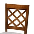 Bowery Hill Gray Fabric and Walnut Finished Wood 6-Piece Dining Set