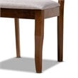 Bowery Hill Gray Fabric and Walnut Finished Wood 6-Piece Dining Set