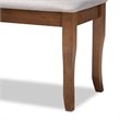 Bowery Hill Modern Grey Fabric Upholstered and Walnut Wood Dining Bench