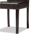 Bowery Hill Dark Brown Faux Leather Wood 7-Piece Dining Set