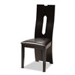 Bowery Hill Dark Brown Faux Leather  Wood 7-Piece Dining Set
