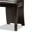 Bowery Hill Dark Brown Faux Leather Wood 5-Piece Dining Set