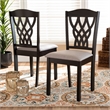 Bowery Hill Grey and Brown Finished Wood 2-Piece Dining Chair Set