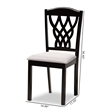 Bowery Hill Grey and Brown Finished Wood 2-Piece Dining Chair Set
