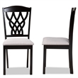 Bowery Hill Grey and Brown Finished Wood 2-Piece Dining Chair Set