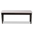 Bowery Hill Modern Grey Upholstered and Brown Finished Wood Dining Bench