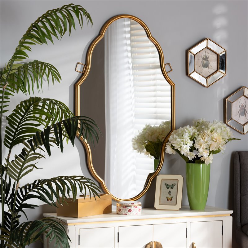 Bowery Hill Vintage Antique Gold Finished Accent Wall Mirror