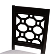 Bowery Hill Upholstered Dark Brown Dining Chair Set Rectangular Cut-Out Back Design 37.4
