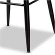 Bowery Hill Leather Upholstered and Black Metal 4-Piece Bar Stool Set