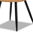 Bowery Hill Leather Upholstered and Black Metal 4-Piece Dining Chair Set