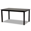 Bowery Hill Sand Upholstered and Brown Finished Wood 6-Piece Dining Set