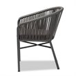 Bowery Hill Grey Finished Rope and Metal Outdoor Dining Chair
