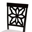 Bowery Hill Grey Upholstered and Brown Finished Wood 7-Piece Dining Set