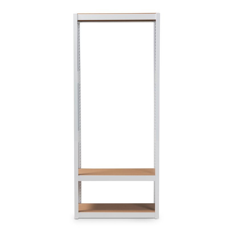 Bowery Hill Modern White Finished 3-Shelf Free-Standing Closet Storage Organizer