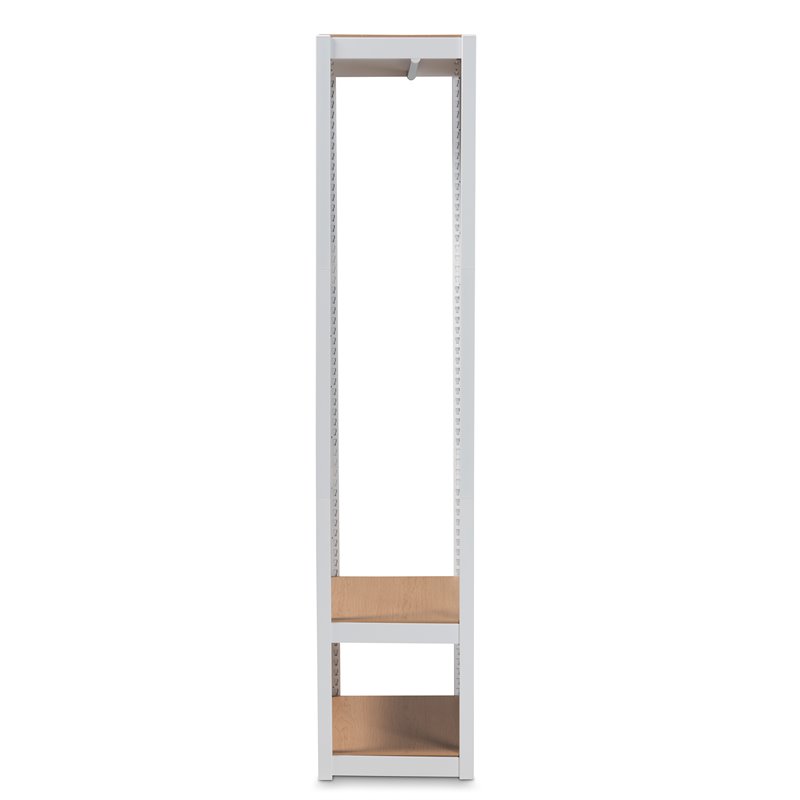 Bowery Hill Modern White Finished 3-Shelf Free-Standing Closet Storage Organizer