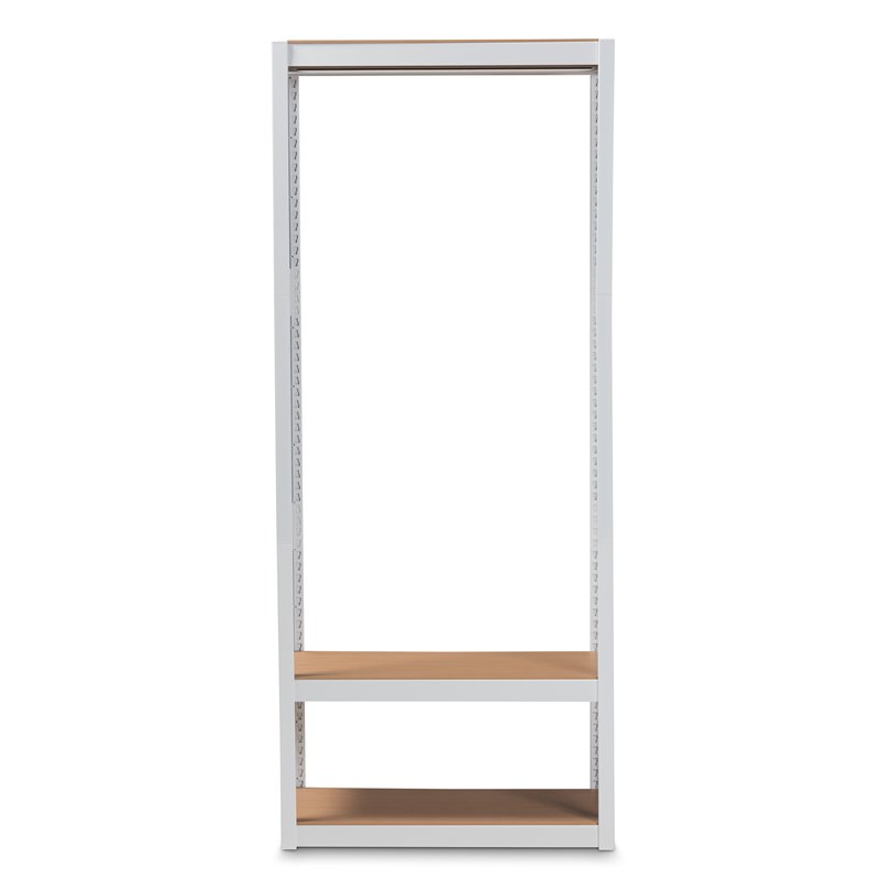 Bowery Hill Modern White Finished 3-Shelf Free-Standing Closet Storage Organizer
