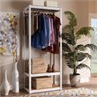 Bowery Hill Modern White Finished 3-Shelf Free-Standing Closet Storage Organizer