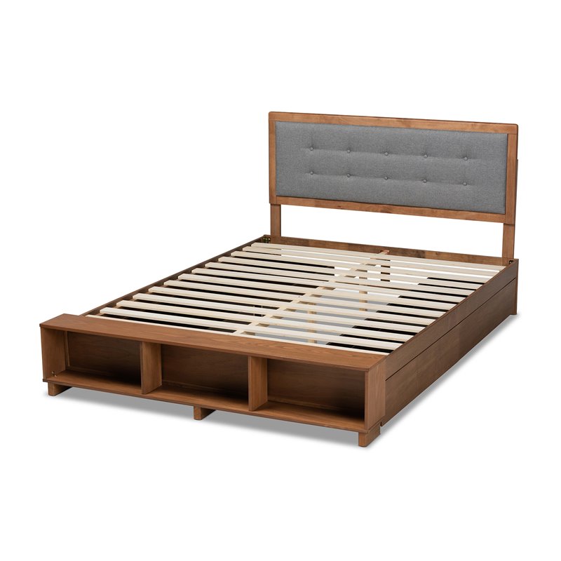 Bowery Hill Brown Finished Wood 4-Drawer King Size Platform Storage Bed