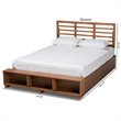 Bowery Hill Brown Finished Wood 4-Drawer Full Size Platform Storage Bed