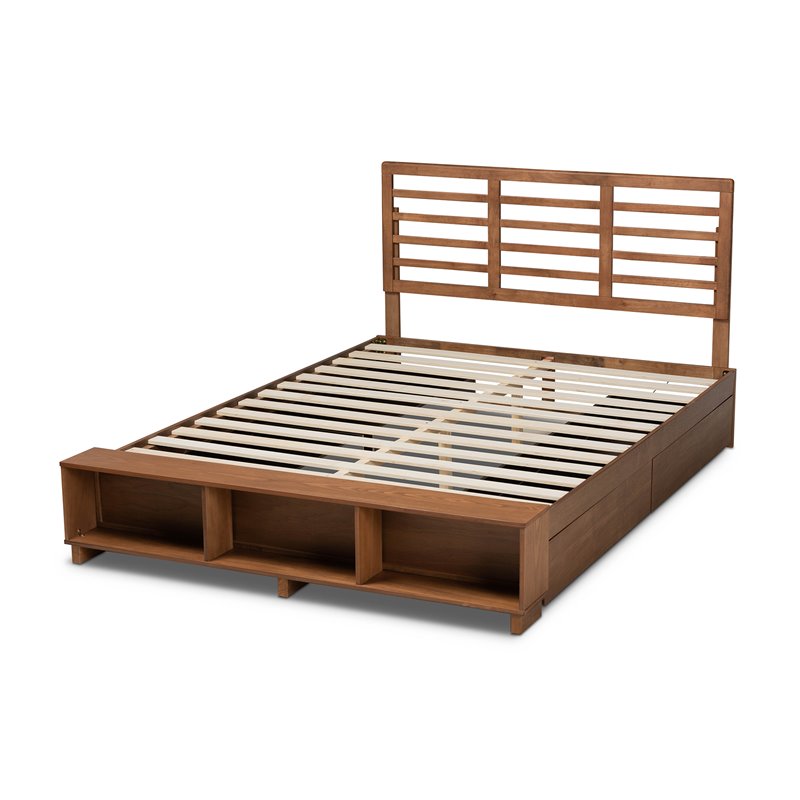 Bowery Hill Brown Finished Wood 4-Drawer Full Size Platform Storage Bed