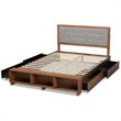 Bowery Hill Brown Finished Wood 4-Drawer Queen Size Platform Storage Bed