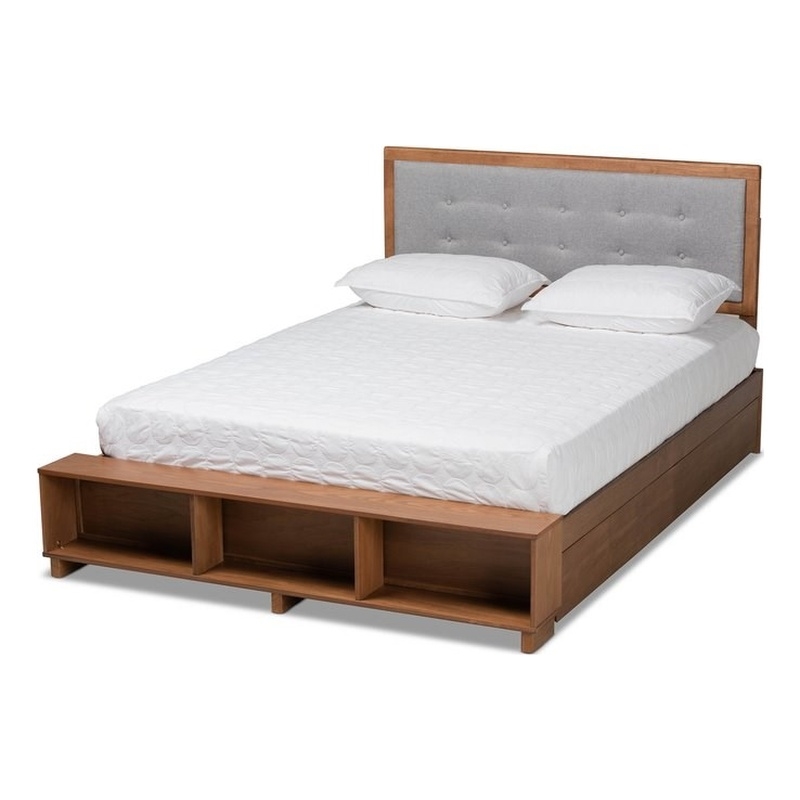 Bowery Hill Brown Finished Wood 4-Drawer Queen Size Platform Storage Bed