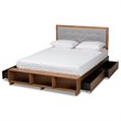 Bowery Hill Brown Finished Wood 4-Drawer King Size Platform Storage Bed