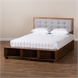 Bowery Hill Brown Finished Wood 4-Drawer King Size Platform Storage Bed