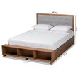 Bowery Hill Brown Finished Wood 4-Drawer King Size Platform Storage Bed