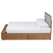 Bowery Hill Brown Finished Wood 4-Drawer King Size Platform Storage Bed