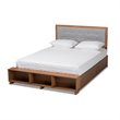 Bowery Hill Brown Finished Wood 4-Drawer King Size Platform Storage Bed