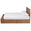 Bowery Hill Brown Wood Full Size 4-Drawer Platform Storage Bed with Shelves