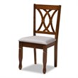 Bowery Hill Upholstered and Walnut Brown Finished Wood 5-Piece Dining Set