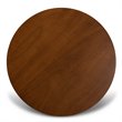 Bowery Hill Upholstered and Walnut Brown Finished Wood 5-Piece Dining Set