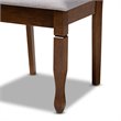 Bowery Hill Upholstered and Walnut Brown Finished Wood 5-Piece Dining Set