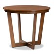 Bowery Hill Upholstered and Walnut Brown Finished Wood 5-Piece Dining Set