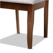 Bowery Hill Upholstered and Walnut Brown Finished Wood 5-Piece Dining Set