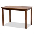Bowery Hill Upholstered and Walnut Brown Finished Wood 5-Piece Dining Set