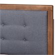 Bowery Hill Full Size Dark Gray Upholstered Wood Platform Bed