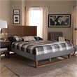 Bowery Hill Full Size Dark Gray Upholstered Wood Platform Bed
