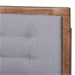 Bowery Hill Transitional Full Size Light Gray Upholstered Wood Platform Bed