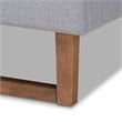 Bowery Hill Full Size Light Gray Upholstered Wood Platform Bed