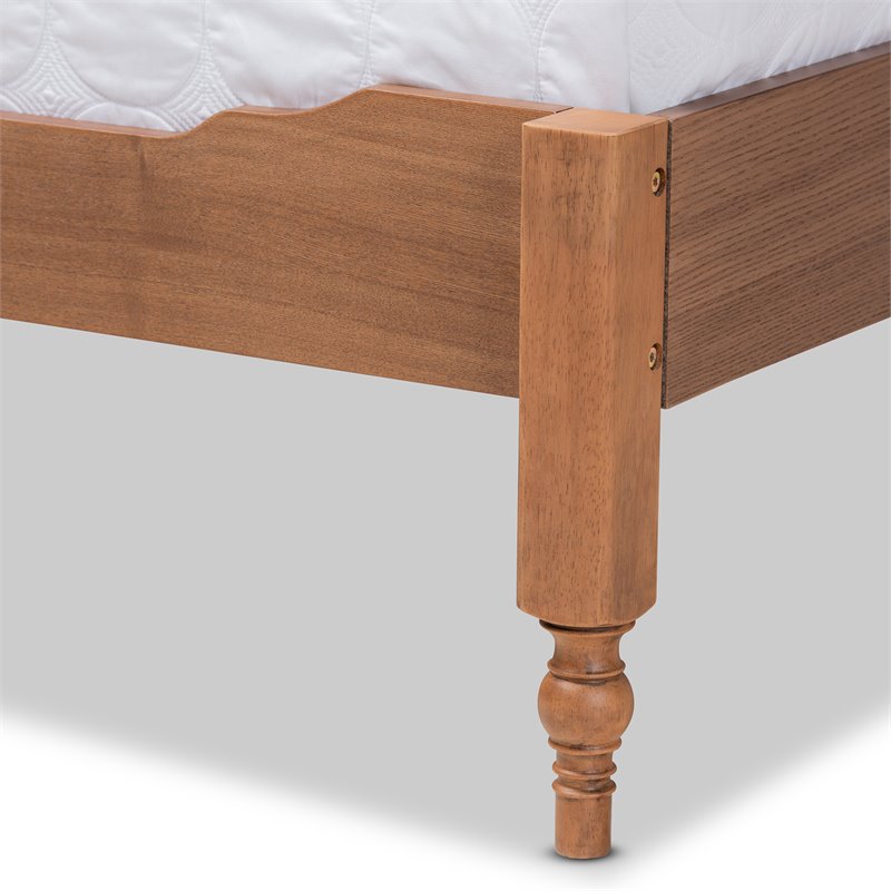 Bowery Hill Ash Walnut Finished Wood King Size Platform Storage Bed